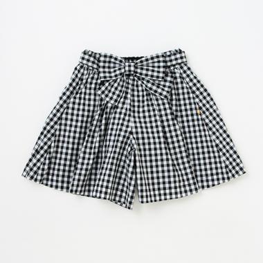 【リピート】【直営店で取り扱い無し】ガールズ ギンガムチェックキュロットスカート
