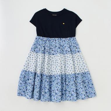 【リピート】【直営店で取り扱い無し】ガールズ フローラルミックスメディアワンピース