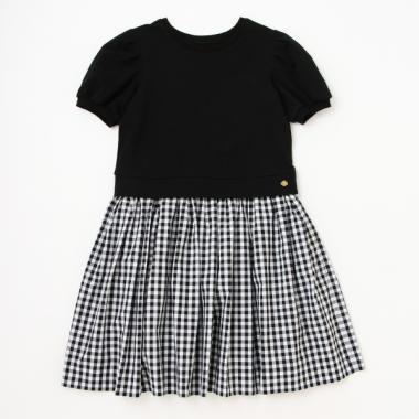 【リピート】【直営店で取り扱い無し】ガールズ ギンガムチェックドッキングワンピース