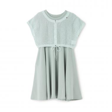 【人気商品再入荷】【直営店で取り扱い無し】ガールズ メッシュニット×ワンピースセット