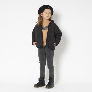 ロゴキルト×ボアリバーシブルブルゾン