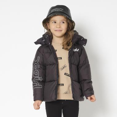 はっ水 ロゴプリントダウンブルゾン