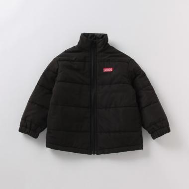 中綿入りボックスロゴキルティングブルゾン