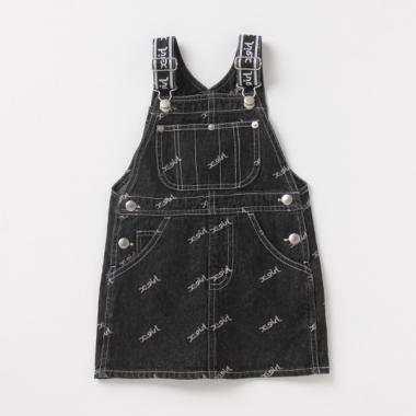 ロゴ総柄サロペットスカート