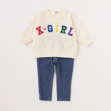 【WEB限定】カラフルロゴトレーナー＋パンツセット