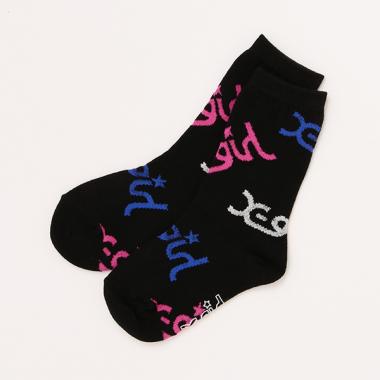 【WEB限定】ロゴ総柄クルーソックス【日本製】