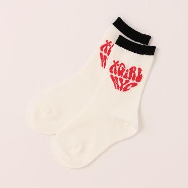 【WEB限定】ハートロゴクルーソックス【日本製】