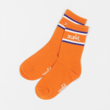 ロゴラインリブクルーソックス