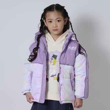 配色中綿ブルゾン