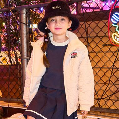 ボア切替&星キルティングリバーシブルブルゾン