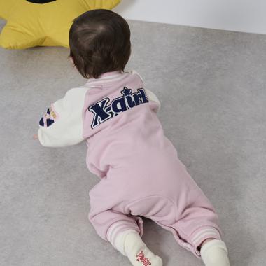 刺しゅうスタジャンカバーオール