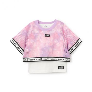 【TBSドラマ フェイクマミー 着用アイテム】メッシュ半袖Tシャツ&タンクトップセット