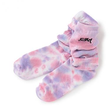 ロゴ刺しゅうタイダイルーズソックス