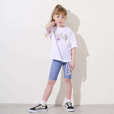 蓄光ロゴ5分丈レギンス