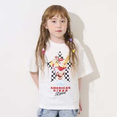 ダイナーパフェプリント半袖Tシャツ