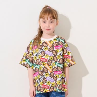 キラッキー&ファニーゴリラ総柄半袖Tシャツ