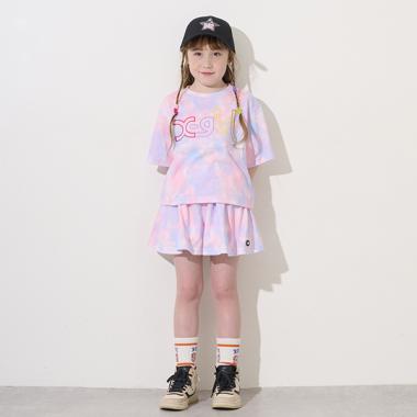 【TBSドラマ フェイクマミー 着用アイテム】ロゴタイダイ半袖T+ショートパンツセット