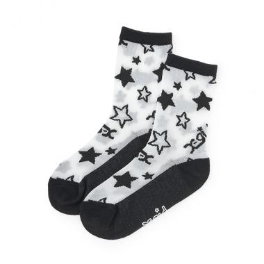 シアーロゴジャガードクルーソックス