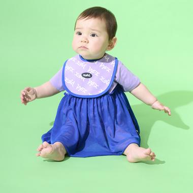 ナンバリングワンピース風半袖ロンパース