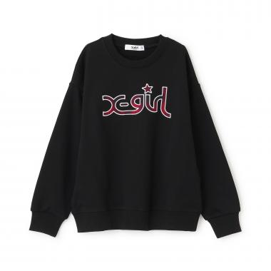 チェックパッチロゴトレーナー