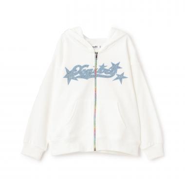 【TBSドラマ フェイクマミー 着用アイテム】デニムパッチロゴジップパーカー