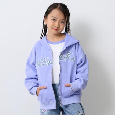 【TBSドラマ フェイクマミー 着用アイテム】デニムパッチロゴジップパーカー