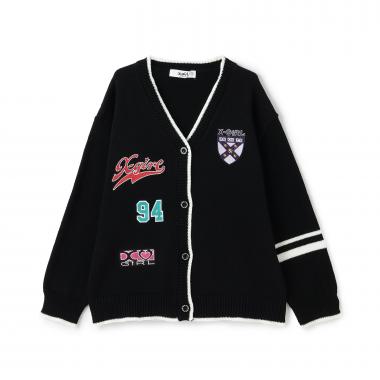 MIXロゴニットカーディガン