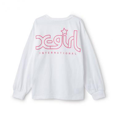 ミルズロゴバックプリント長袖Tシャツ