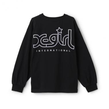 ミルズロゴバックプリント長袖Tシャツ