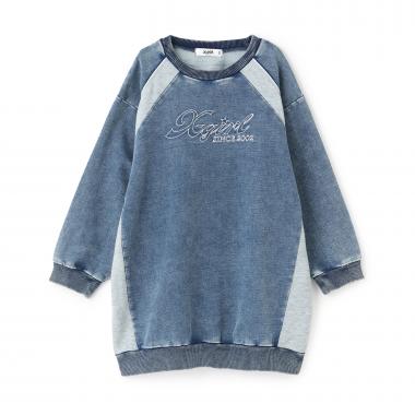 配色切替ロゴ刺しゅうワンピース