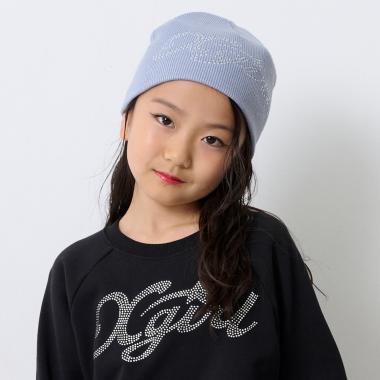 ラインストーンロゴニットビーニー