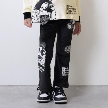 MIXモチーフ起毛フレアレギンス