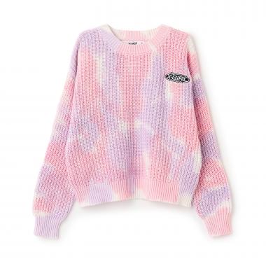 【TBSドラマ フェイクマミー 着用アイテム】手染めタイダイニットプルオーバー