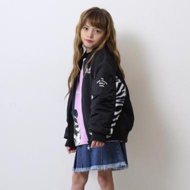 【TBSドラマ フェイクマミー 着用アイテム】袖下ファー切替ブルゾン