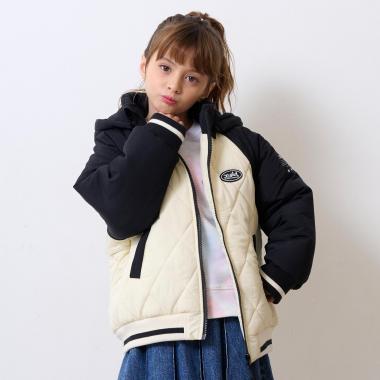 バックロゴキルティングブルゾン