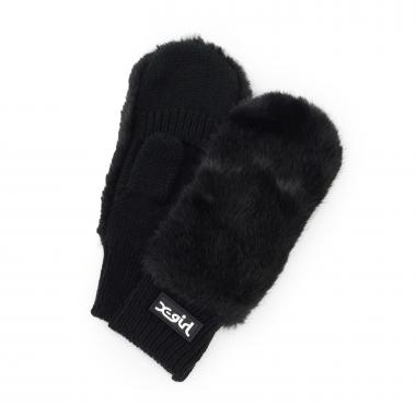 ファー& ニットミトン