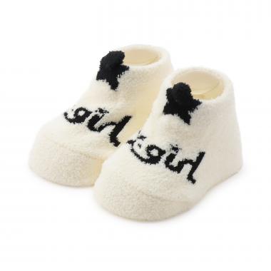 立体星モチーフモールベビーソックス