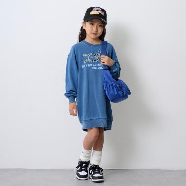 デニム裏毛ワンピース