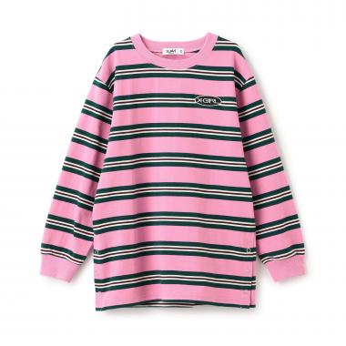 マルチボーダー長袖Tシャツ