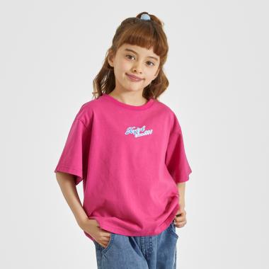 ガールイラストバックプリント 半袖Tシャツ