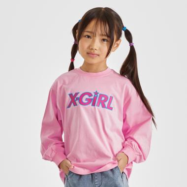 X-girlロゴ長袖Tシャツ