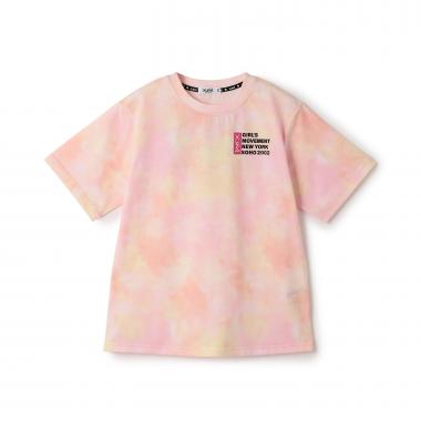 発泡ロゴ タイダイプリント ビッグTワンピ