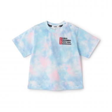 発泡ロゴ タイダイプリント ビッグTワンピ