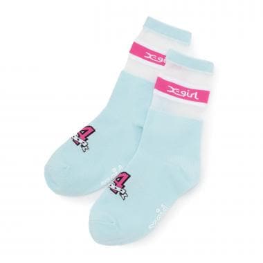 BOXロゴ シアークルーソックス