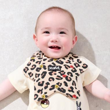 キラッキーレオパード総柄 星型リバーシブルスタイ