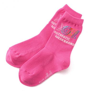 カラフルロゴクルーソックス