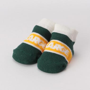 配色ラインロゴクルーソックス