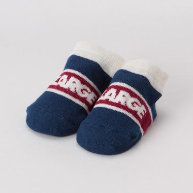 配色ラインロゴクルーソックス