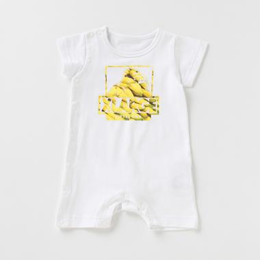 バナナ柄OGゴリラプリントロンパース