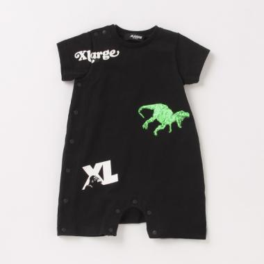 ダイナソー半袖ロンパース